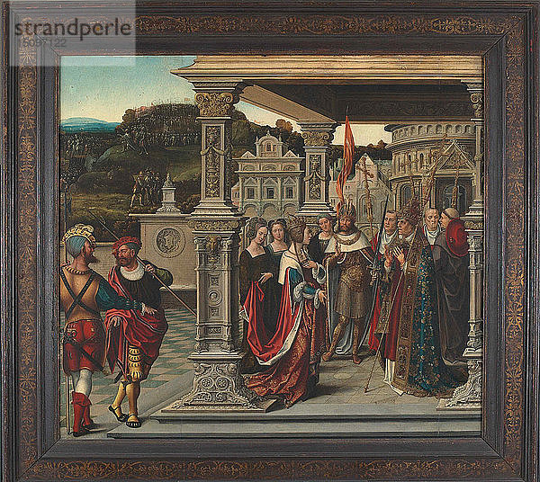 Die Heilige Helena vor dem Papst in Rom  ca. 1510-1520. Schöpfer: Orley  Bernaert  van (1488-1541).