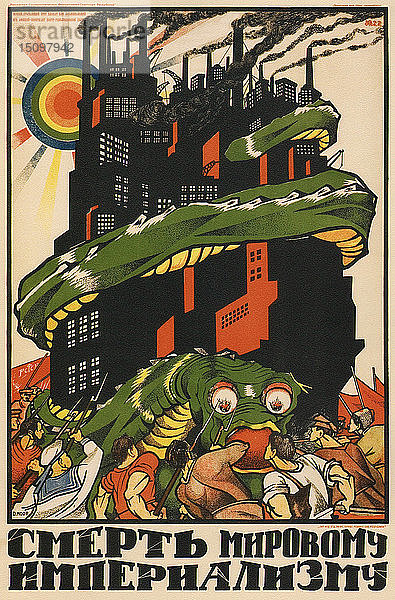 Für den Tod des Weltimperialismus (Plakat)  1920. Künstler: Moor  Dmitri Stachievich (1883-1946)