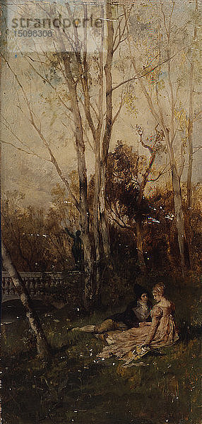 Szene im Park (Pärchen im Park)  1875.