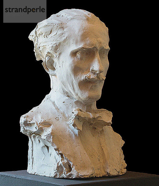 Porträt des Komponisten Arturo Toscanini (1867-1957). Schöpfer: Trubetskoy (Troubetzkoy)  Prinz Pavel Petrovich (1866-1938).