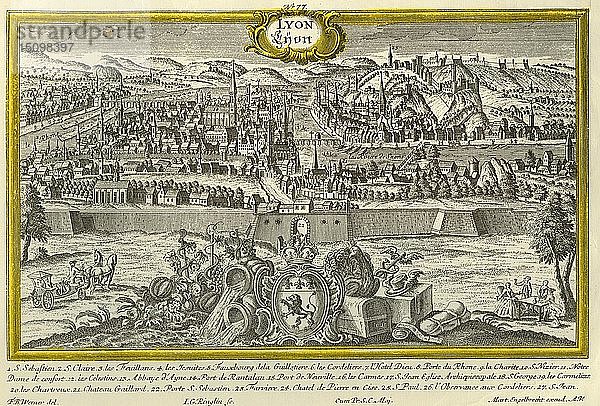 Lyon  um 1740. Schöpfer: Johann Georg Ringlin.