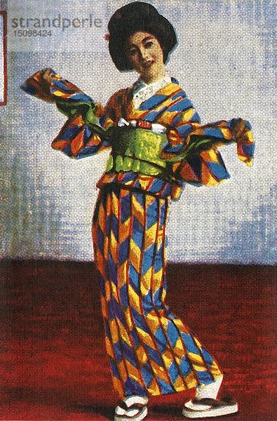 Japanische Geisha-Tänzerin  um 1928. Schöpfer: Unbekannt.