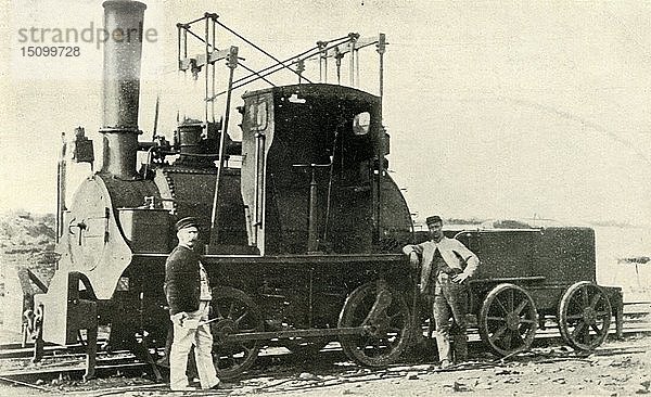 Eine frühe Zechenlokomotive   um 1930. Schöpfer: Unbekannt.