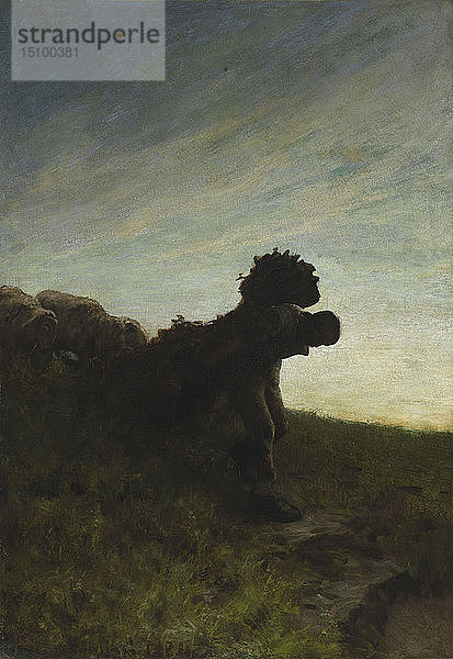 L'ultima fatica del giorno (Die letzte Aufgabe des Tages)  1884. Schöpfer: Segantini  Giovanni (1858-1899).