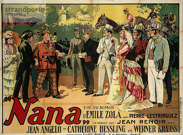 Filmplakat Nana von Jean Renoir  1926. Schöpfer: Florit  François (tätig 1920er-1930er Jahre).