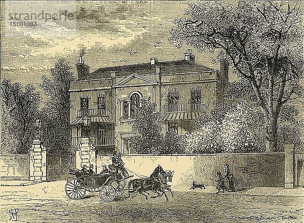 Kingston House  Knightsbridge   um 1876. Schöpfer: Unbekannt.