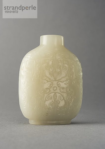 Schnupftabakflasche aus Jade  China  Qing-Dynastie  1644-1911. Schöpfer: Unbekannt.