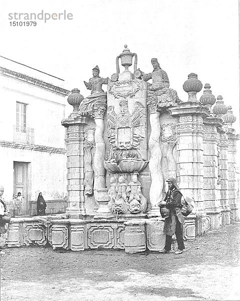 Brunnen der fallenden Wasser  Mexiko-Stadt  Mexiko  um 1900. Schöpfer: Unbekannt.