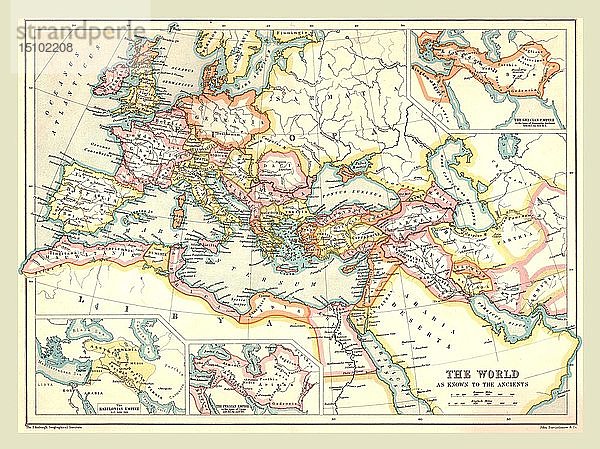 Karte der antiken Welt  (1902). Schöpfer: Unbekannt.