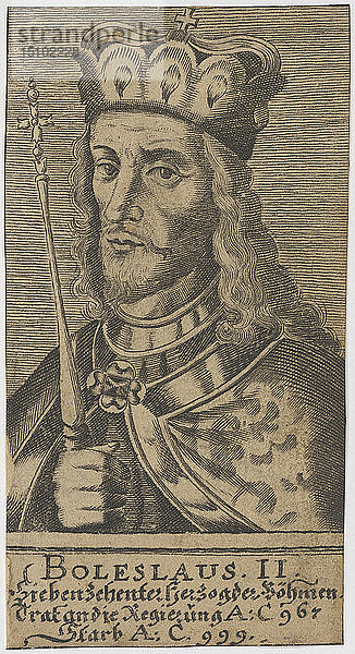 Boleslaus II. der Fromme  Herzog von Böhmen. Schöpfer: Anonym.