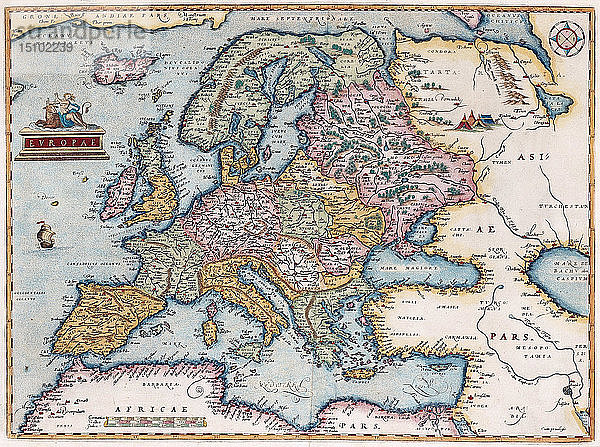 Europae (aus: Theatrum Orbis Terrarum)  1579. Künstler: Ortelius  Abraham (1527-1598)
