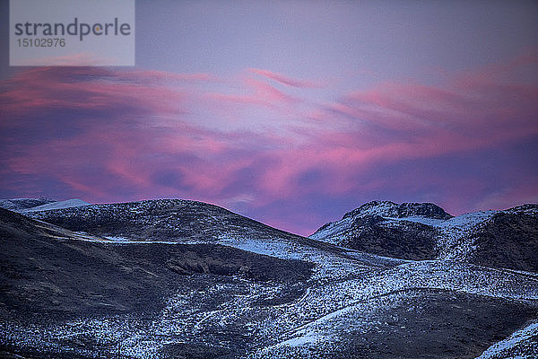 Berglandschaft bei Sonnenuntergang in Bellevue  Idaho  USA