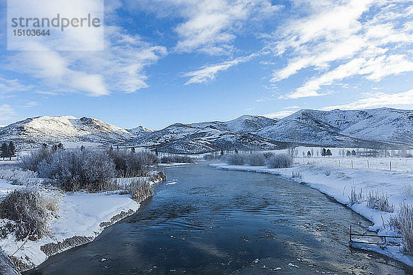 Fluss im Winter in Picabo  Idaho