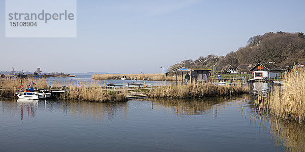 Blick zum Fähranleger  Moritzdorf  Mönchgut  Rügen  Deutschland