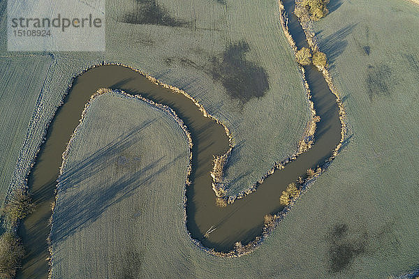 Deutschland  Mittelfranken  Fluss Aisch  Luftaufnahme