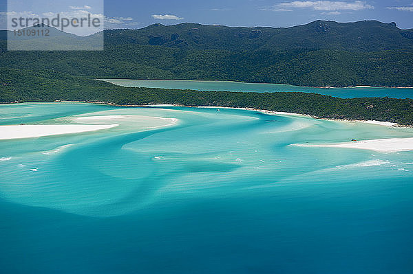 Luftaufnahme von Whitehaven Beach  Whitsunday Islands  Queensland  Australien