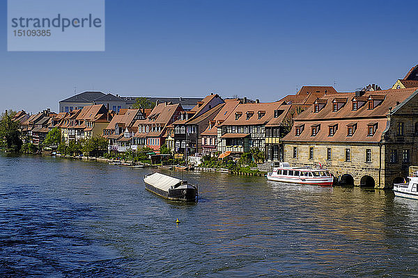 Altstadt Klein-Venedig  am Ufer der Regnitz  Bamberg  Bayern  Deutschland