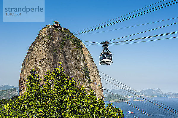 Seilbahn auf den Zuckerhut-Berg in Rio de Janeiro  Brasilien