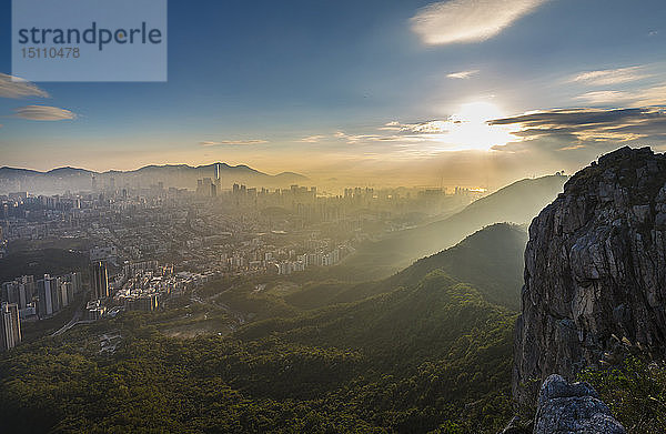 Lion Rock Country Park und Kowloon  Hongkong  China