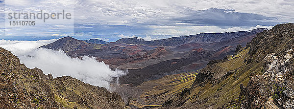 Krater des Haleakala-Vulkans  Haleakala-Nationalpark  Maui  Hawaii  USA
