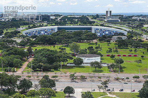 Blick vom Fernsehturm über Brasilia  Brasilien