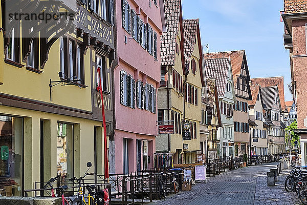 Häuserzeile in der Altstadt  Tübingen  Baden-Württemberg  Deutschland