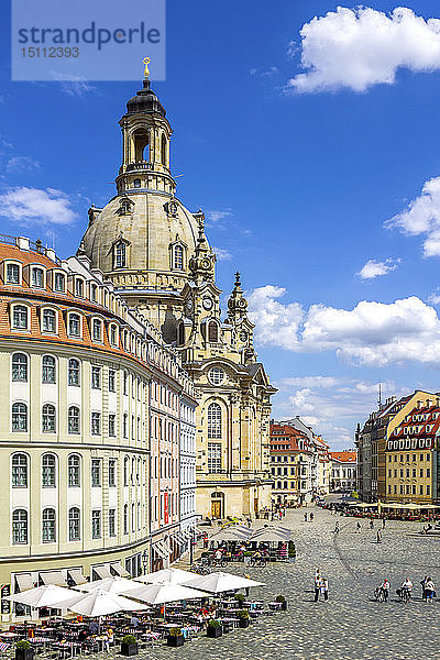 Blick auf die Frauenkirche  Dresden  Deutschland