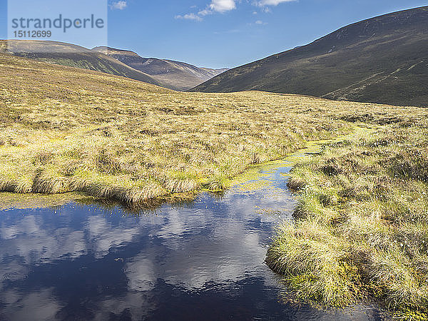 Großbritannien  Schottland  Cairngorms  Gebirge mit Teich