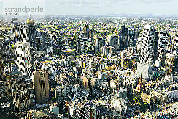 Stadtbild von Melbourne  Victoria  Australien