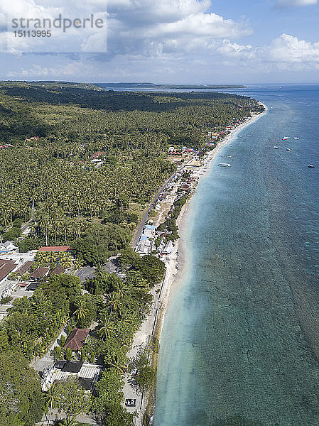 Luftaufnahme des Strandes von Nusa Penida  Nusa Penida  Bali  Indonesien