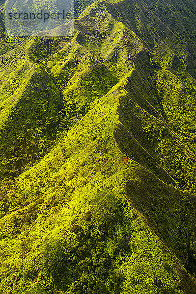 Hawaii  Kauai  Luftaufnahme der Küste von Na Pali  Na Pali Coast State Wilderness Park