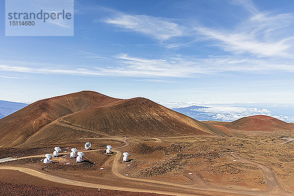 USA  Hawaii  Vulkan Mauna Kea  Teleskope der Mauna-Kea-Observatorien