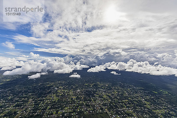 USA  Hawaii  Big Island  Luftaufnahme der Wohnsiedlung Hawaiian Paradise Park