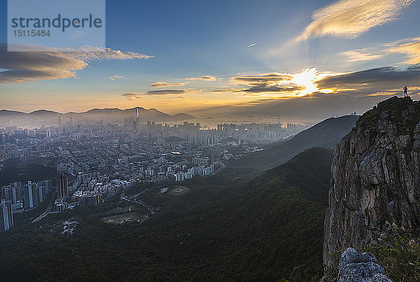 Lion Rock Country Park und Kowloon  Hongkong  China