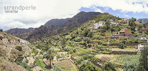 Tal von Vallehermoso  La Gomera  Kanarische Inseln  Spanien