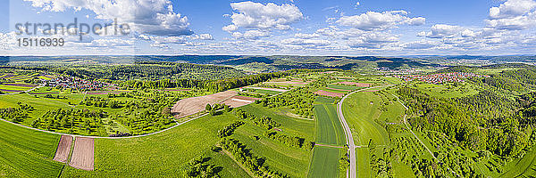 Luftaufnahme der Felder  Schwäbischer Wald  Rems-Murr-Kreis  Deutschland