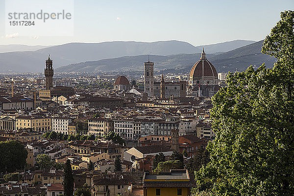 Blick auf Florenz  Florenz  Italien