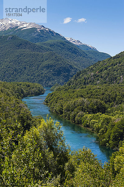 Fluss  der durch den Los Alerces-Nationalpark fließt  Chubut  Argentinien  Südamerika