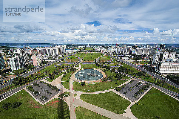 Blick vom Fernsehturm über Brasilia  Brasilien