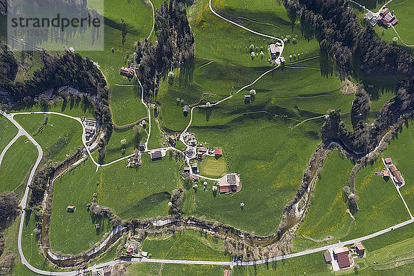 Luftaufnahme des Neckers  Kanton St. Gallen  Schweiz