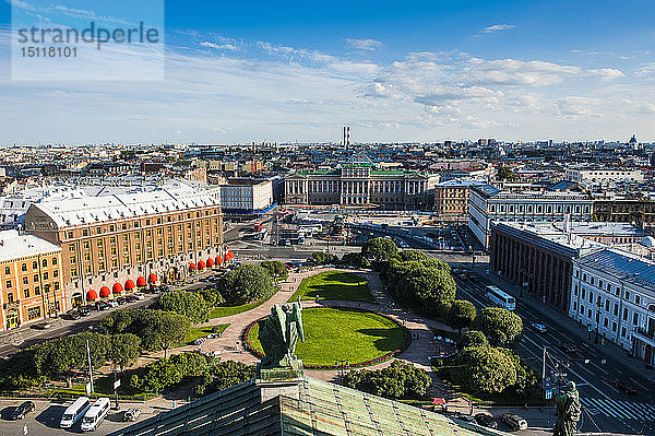 Blick von der St.-Isaak-Kathedrale  St. Petersburg  Russland