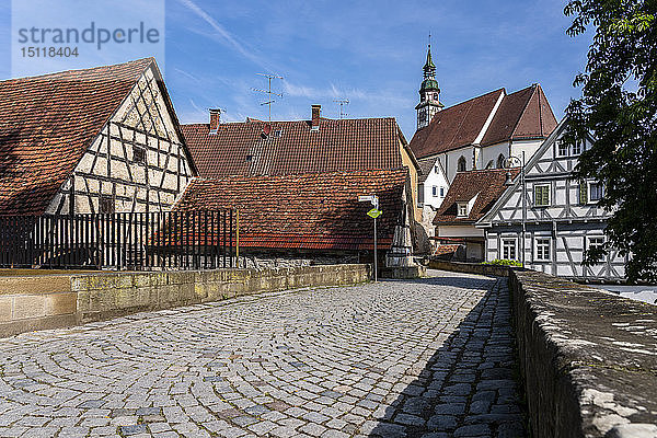 Fachwerkhäuser in der historischen Altstadt  Waiblingen  Deutschland