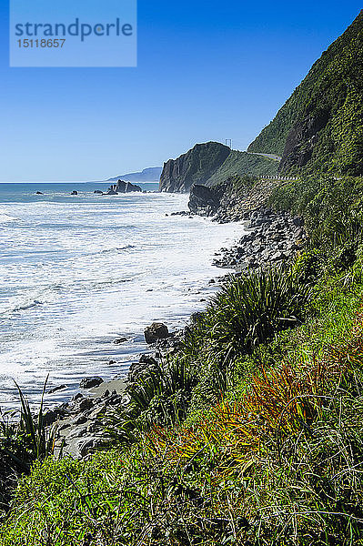 Die Westküste der Südinsel zwischen Greymouth und Westport  Neuseeland