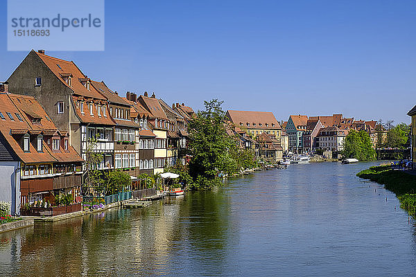 Altstadt Klein-Venedig  am Ufer der Regnitz  Bamberg  Bayern  Deutschland