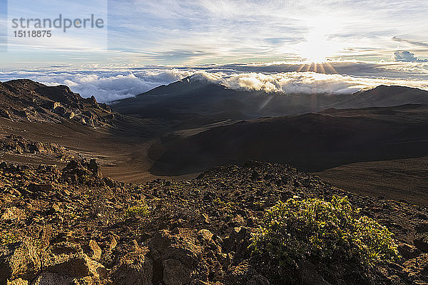 Krater des Haleakala-Vulkans  Haleakala-Nationalpark  Hawaii  USA