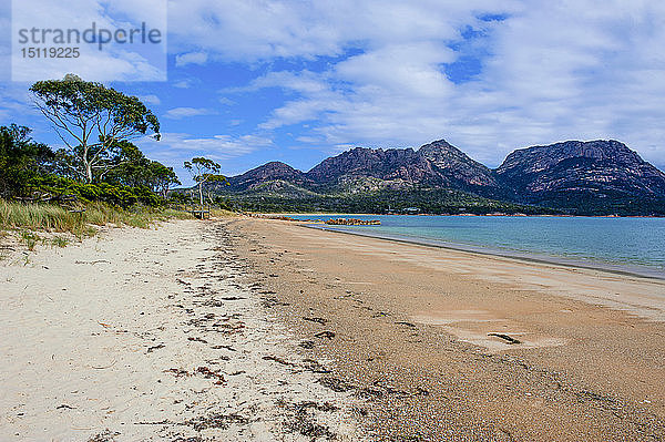 Strand in Coles Bay  Freycinet-Nationalpark  Tasmanien  Australien