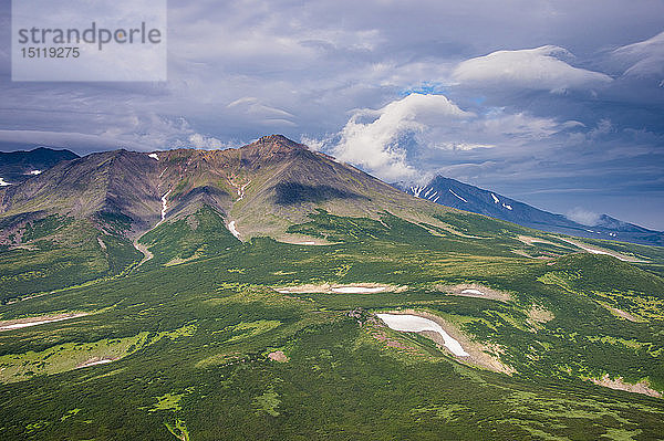 Russland  Kamtschatka  Luftaufnahme der Landschaft