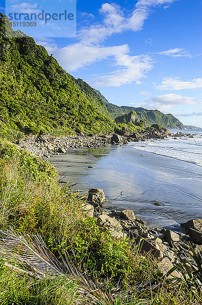 Die unberührte Westküste der Südinsel zwischen Greymouth und Westport  Neuseeland