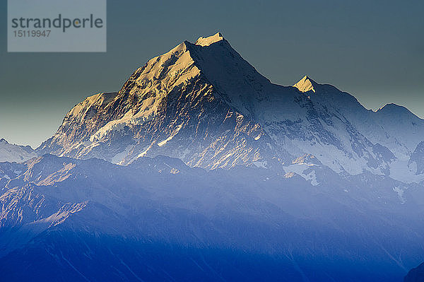 Mount Cook im Nachmittagslicht  Mount Cook-Nationalpark  Südinsel  Neuseeland