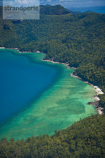 Luftaufnahme von Whitehaven Beach  Whitsunday Islands  Queensland  Australien